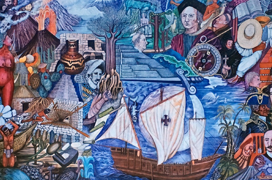 Encuentro de Dos Mundos - Exposición Universal de Sevilla - 35 x 90 mts - Isoplástica -México & Sevilla - 1992